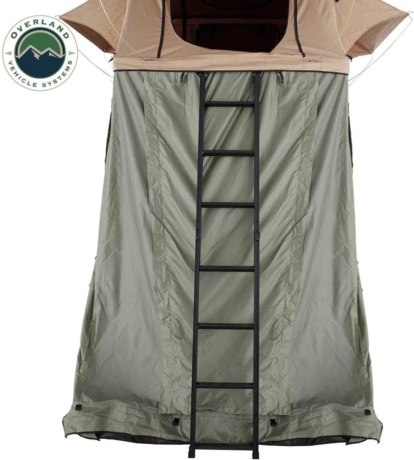 LD TMBK Roof Top Tent Annex Green Base with Black Floor & Travel Cover - 420D Polyester Oxford Waterproof Material -1000G PVC Based Floor