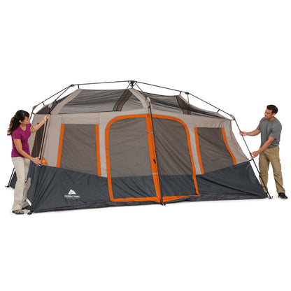 10-Person Instant Cabin Tent – 2-Room Family Camping Tent with Rainfly
