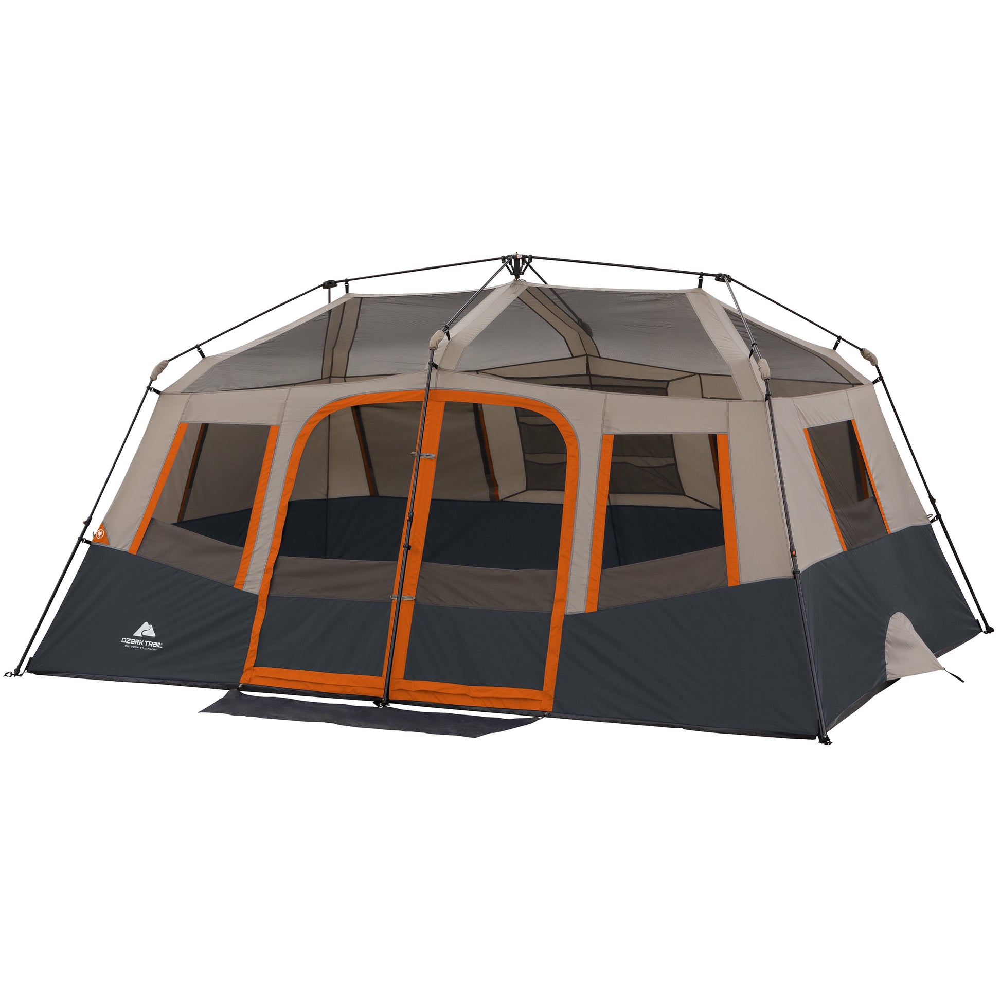 10-Person Instant Cabin Tent – 2-Room Family Camping Tent with Rainfly