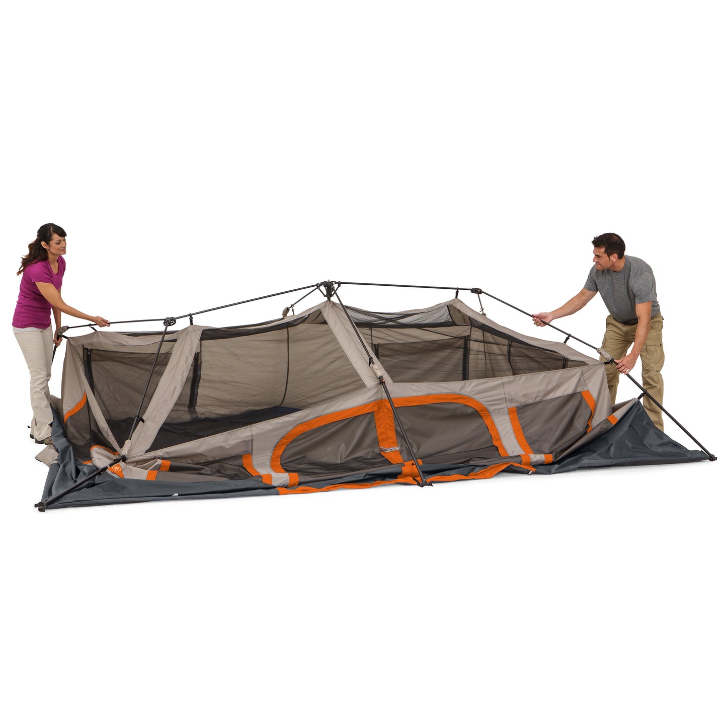 10-Person Instant Cabin Tent – 2-Room Family Camping Tent with Rainfly