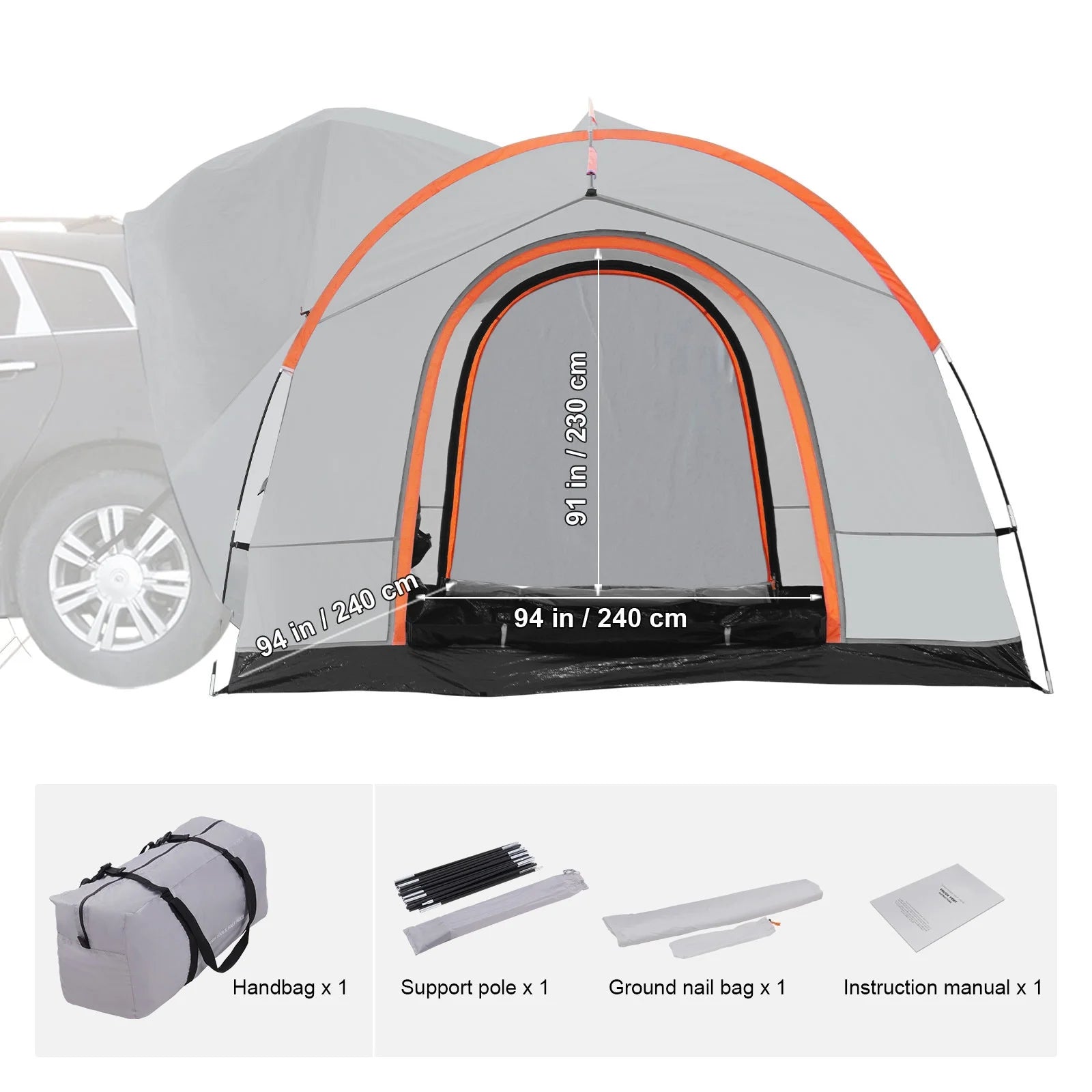 SUV Camping Tent 8-8 SUV Rainfly Carry Bag for Camping Tent Attachment