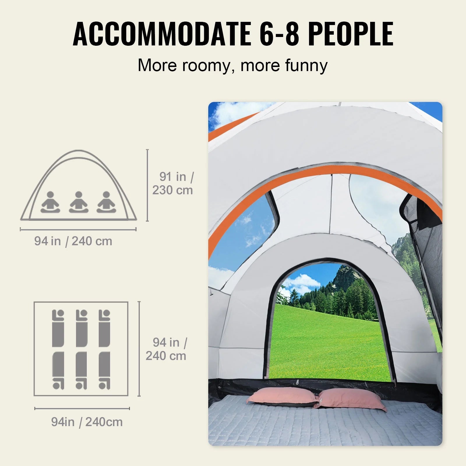 SUV Camping Tent 8-8 SUV Rainfly Carry Bag for Camping Tent Attachment