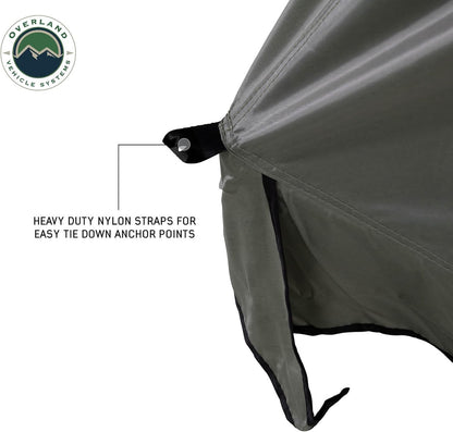 LD TMBK Roof Top Tent Annex Green Base with Black Floor & Travel Cover - 420D Polyester Oxford Waterproof Material -1000G PVC Based Floor