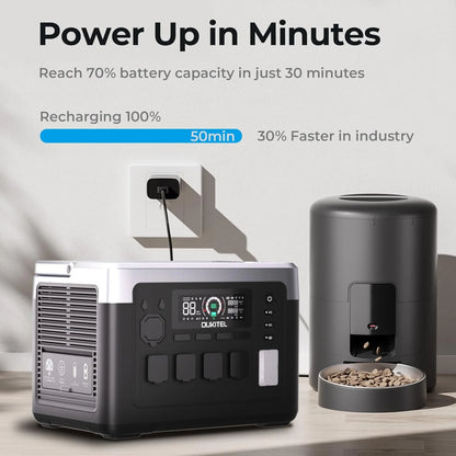 1800W 220V 230V Lifepo4 Battery Powerstation Outdoor Camping Portable Power Station Solar Generator