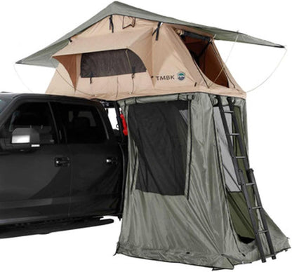 LD TMBK Roof Top Tent Annex Green Base with Black Floor & Travel Cover - 420D Polyester Oxford Waterproof Material -1000G PVC Based Floor
