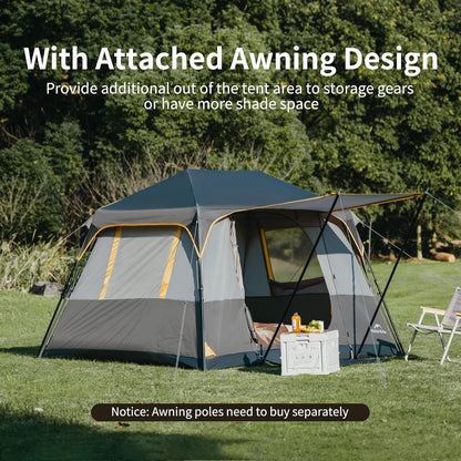 Cape 4/6/8 Person Camping Tent, 60S Easy Setup Instant Tent Pop up Tent, Waterproof Large Tall 6/8 Person Tents for Camping, Car Camping
