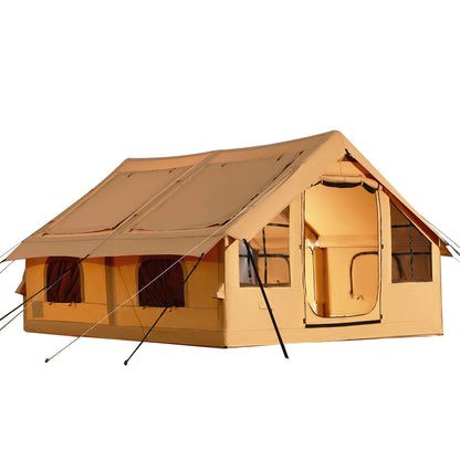 Inflatable Tent for Family Camping Tent 5-8 Person Window Glamping W/ Hand Pump